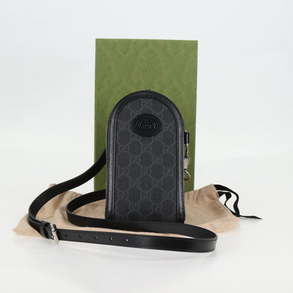 Gucci GG canvas, Black, Canvas, shoulder