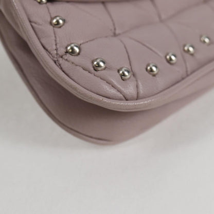 Miu Miu Studded, Pink, Leather, shoulder