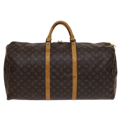 Louis Vuitton Keepall 60, Brown, Canvas, travel