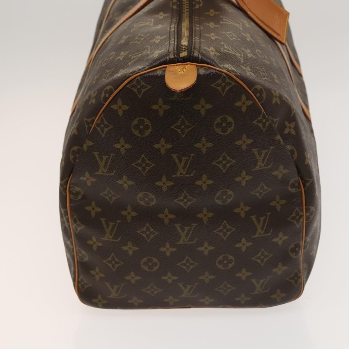 Louis Vuitton Keepall 55, Brown, Canvas, travel