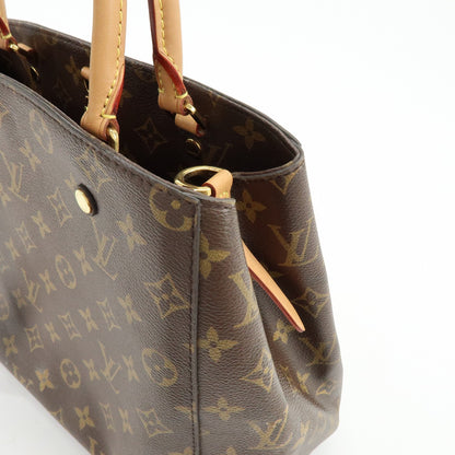 Louis Vuitton Montaigne Monogram Canvas, Brown, Canvas, Handbag