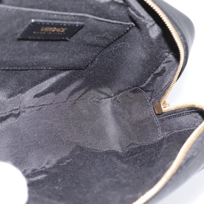 Versace Medusa Icon Front Slip Pocket Camera Quilted Leather, Black, Leather, Handbag