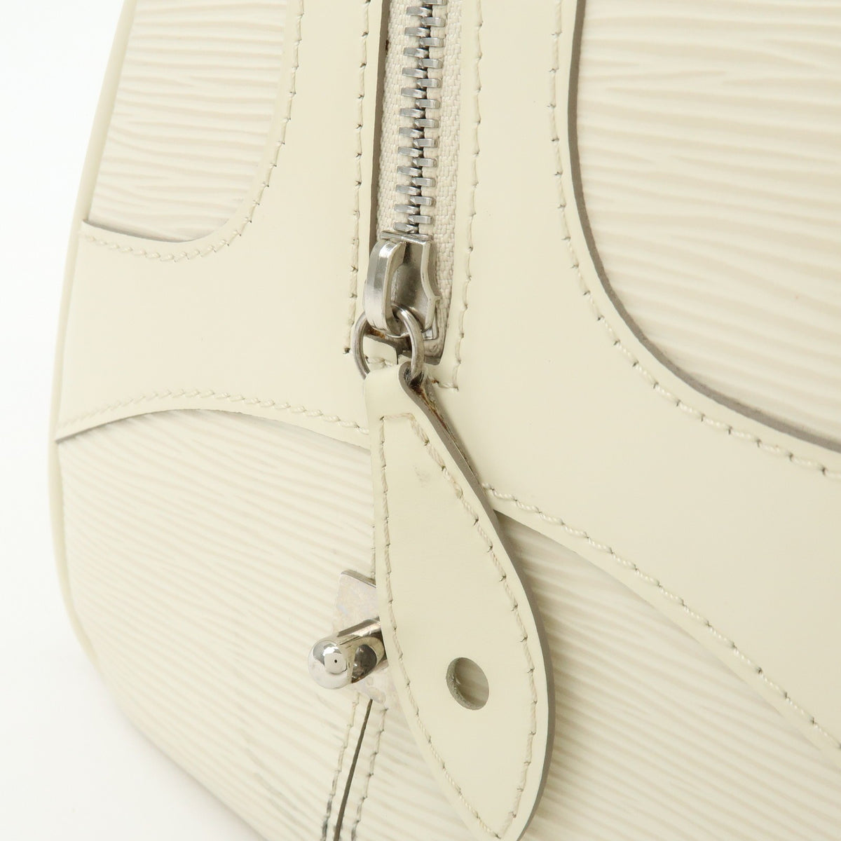 Louis Vuitton Montaigne Bowling Epi Leather, White, Leather, Handbag