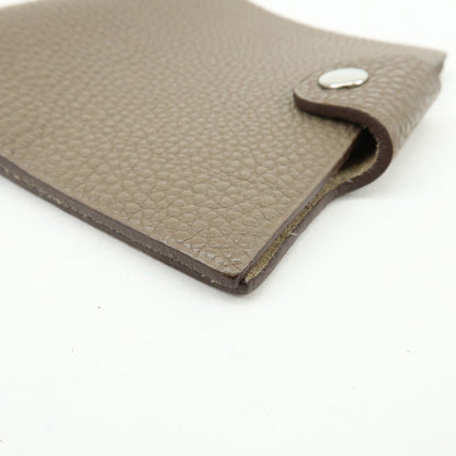 Hermes Ulysses Agenda Cover Leather, Beige, Leather, Briefcase