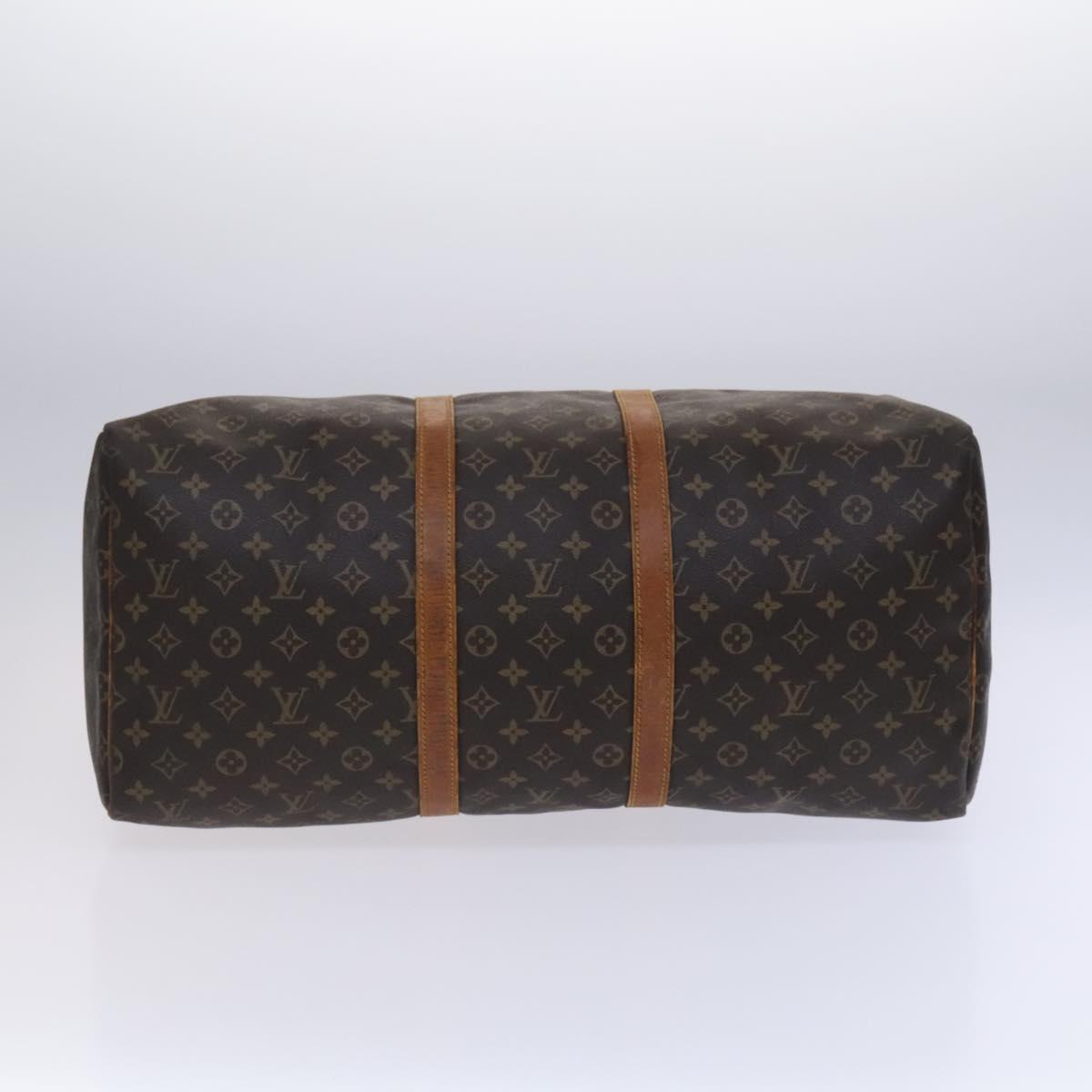 Louis Vuitton Keepall 55, Brown, Canvas, travel