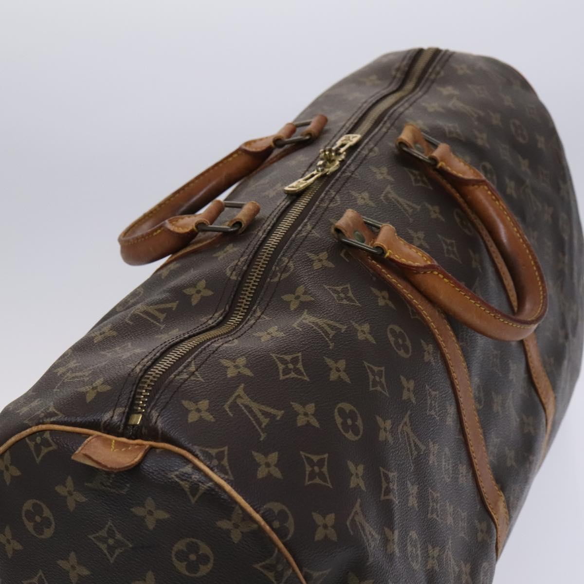 Louis Vuitton Keepall 55, Brown, Canvas, travel