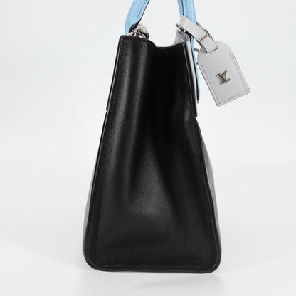Louis Vuitton Steamer, Black, Leather, handbag