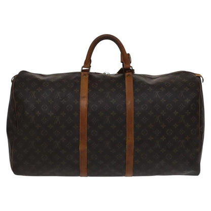 Louis Vuitton Keepall 60, Brown, Canvas, travel