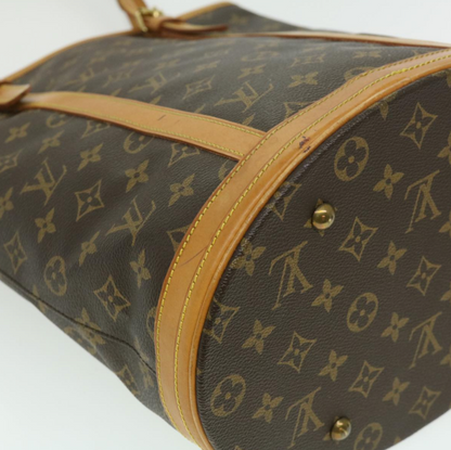 Louis Vuitton Neverfull Pochette Monogram Canvas, BROWN, CANVAS, Tote bag