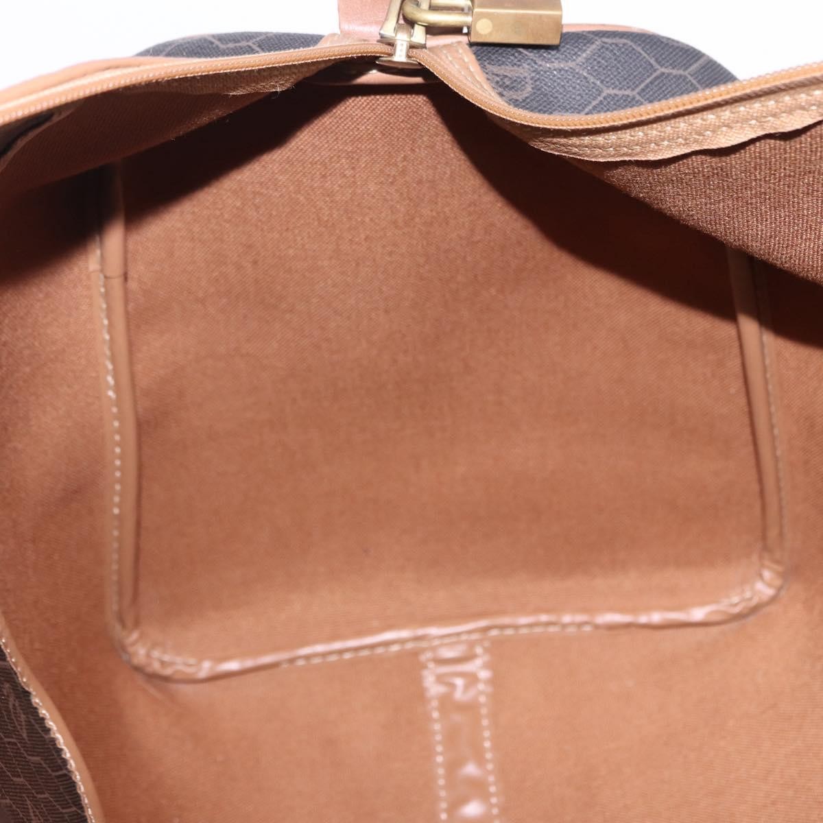 Christian Dior Vintage Honeycomb Boston Canvas and Leather, Black, Canvas, Travel Bag