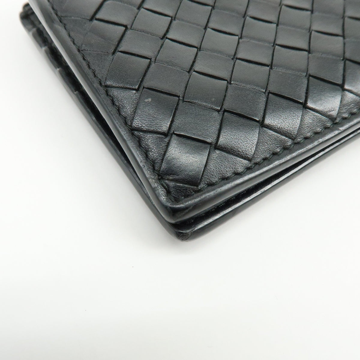 Bottega Veneta Bifold Intrecciato Nappa, Black, Leather, Wallet