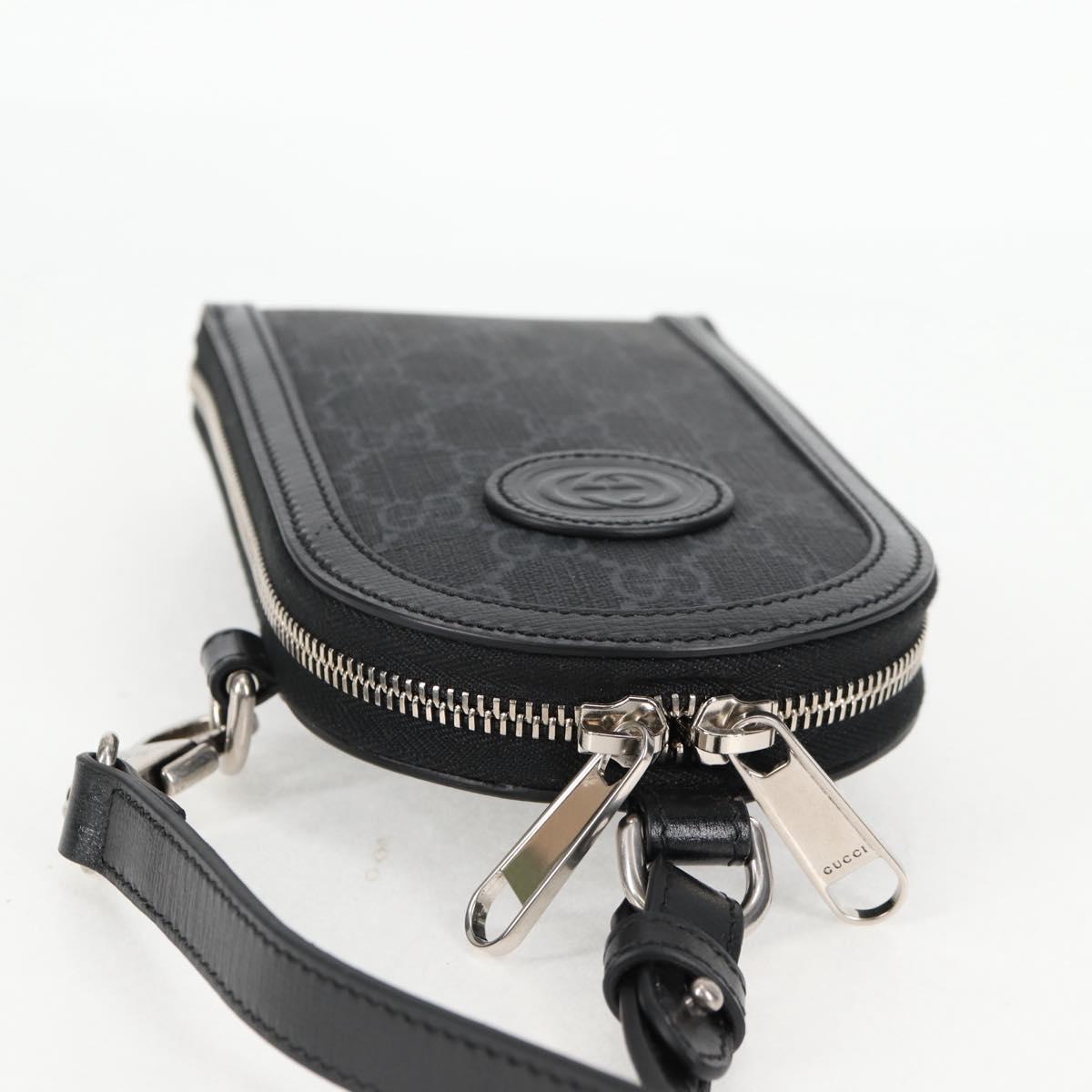 Gucci GG canvas, Black, Canvas, shoulder