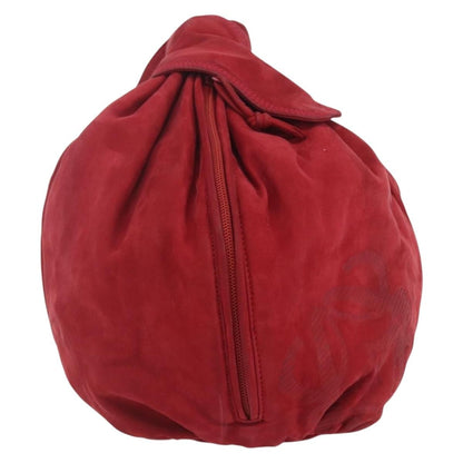 Loewe Anagram Leather, Red, Suede, Shoulder Bag
