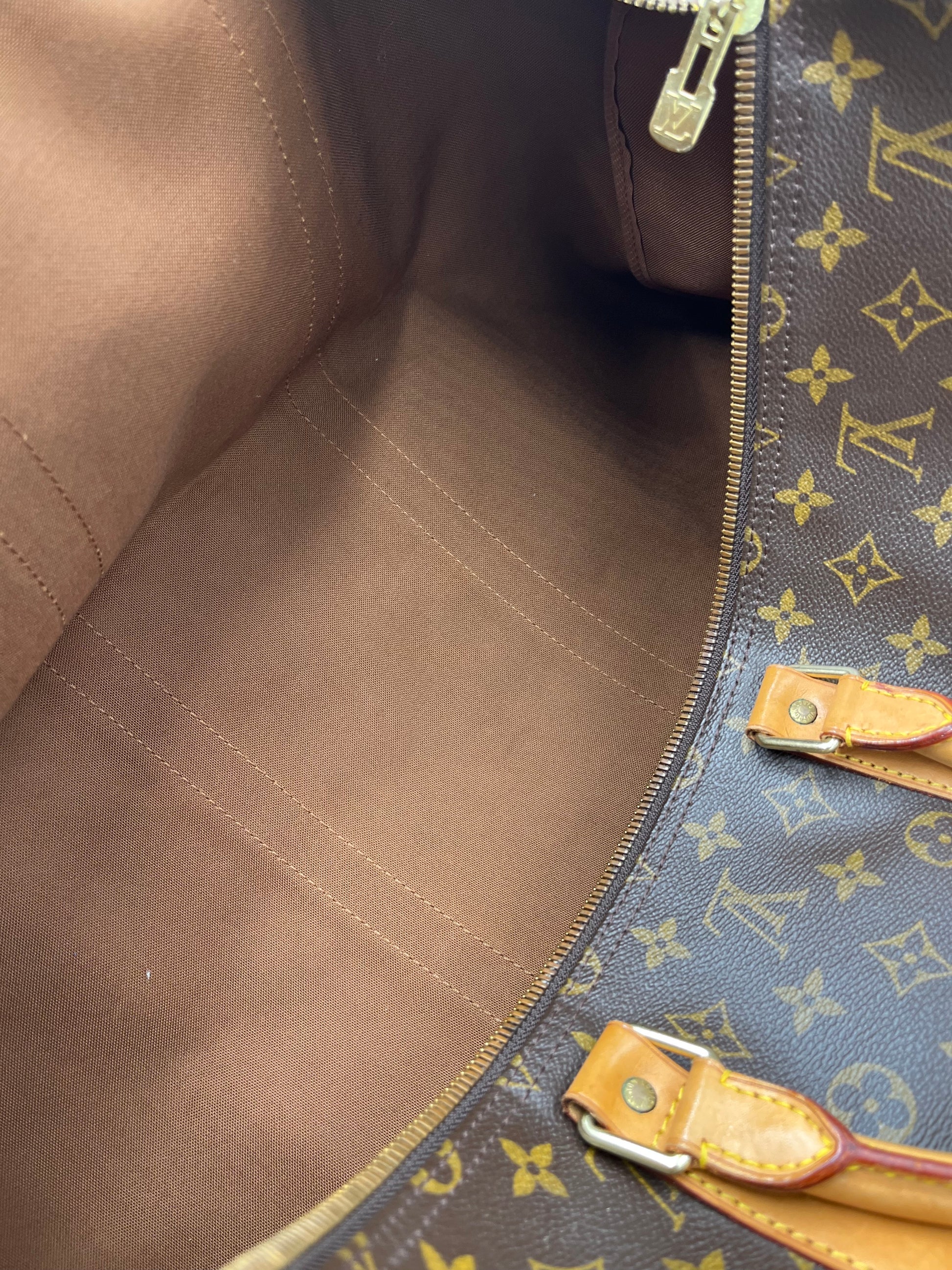 Louis Vuitton Keepall Bandouliere Bag Monogram Canvas, Brown, Canvas, Travel Bag