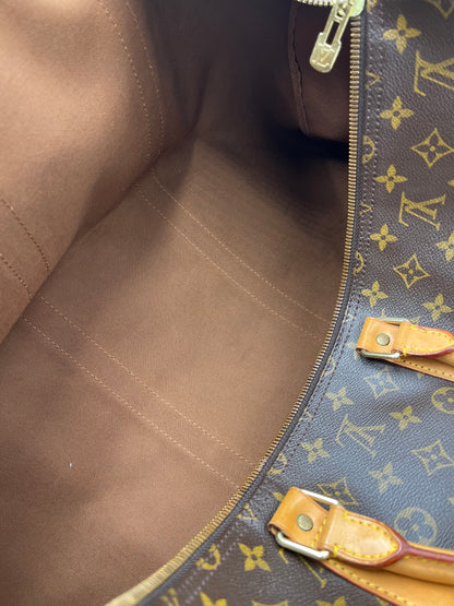 Louis Vuitton Keepall Bandouliere Bag Monogram Canvas, Brown, Canvas, Travel Bag