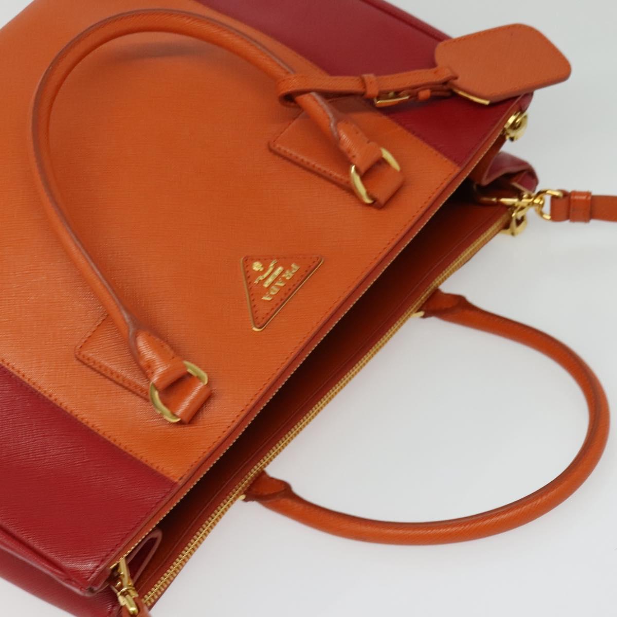 Prada Galleria, Orange, Leather, handbag