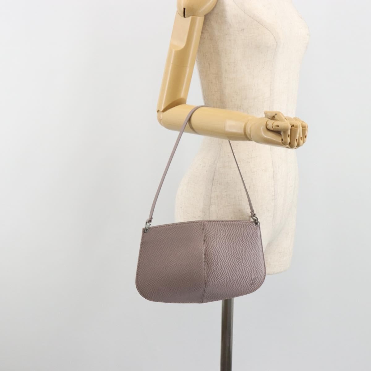 Louis Vuitton Demi Lune Pochette Epi Leather, Purple, Leather, Clutch