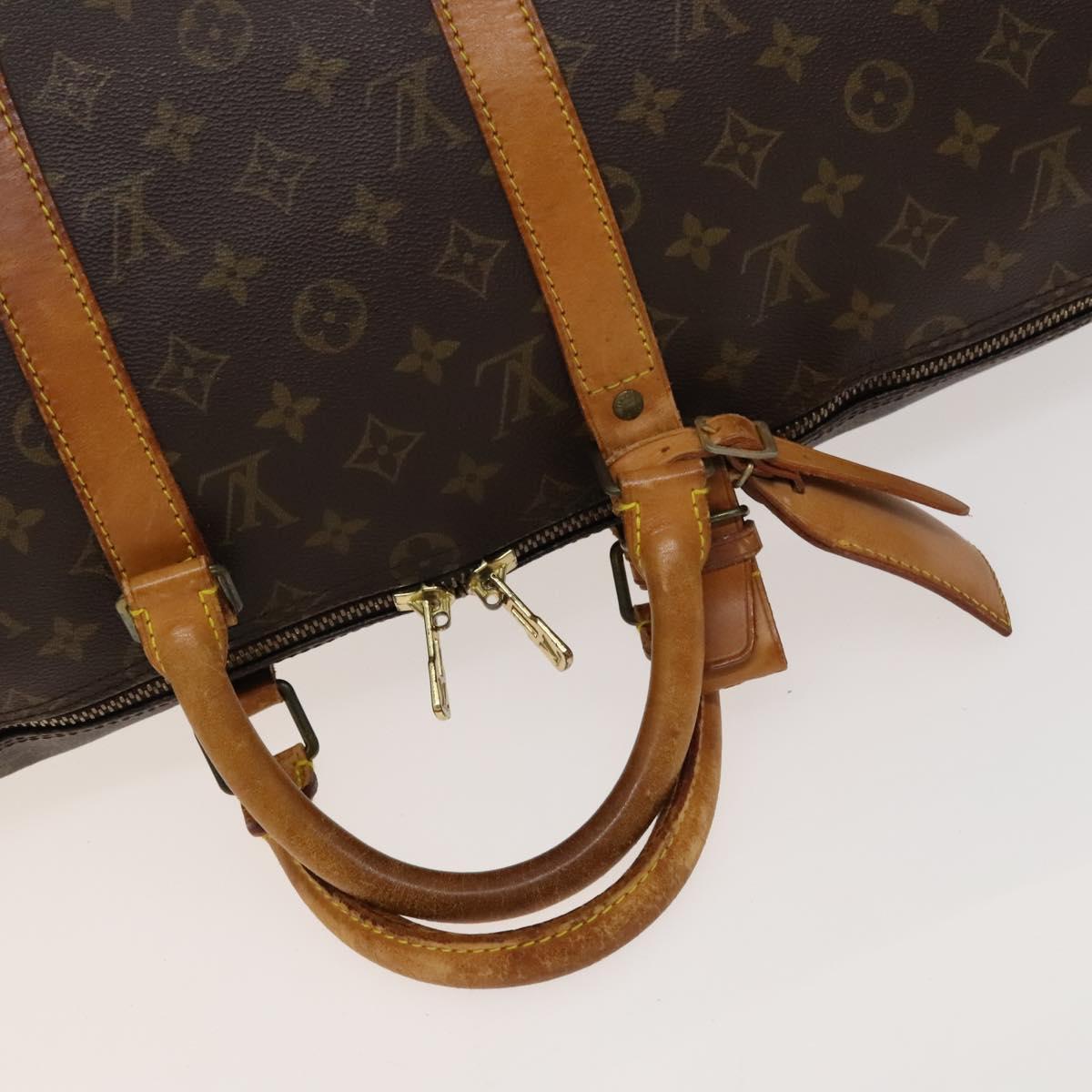 Louis Vuitton Keepall Bandouliere 50, Brown, Canvas, travel