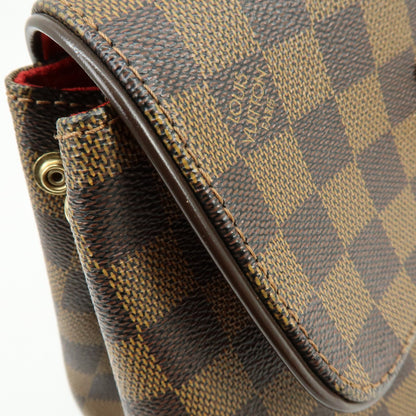 Louis Vuitton Bergamo Damier, Brown, Canvas, Handbag