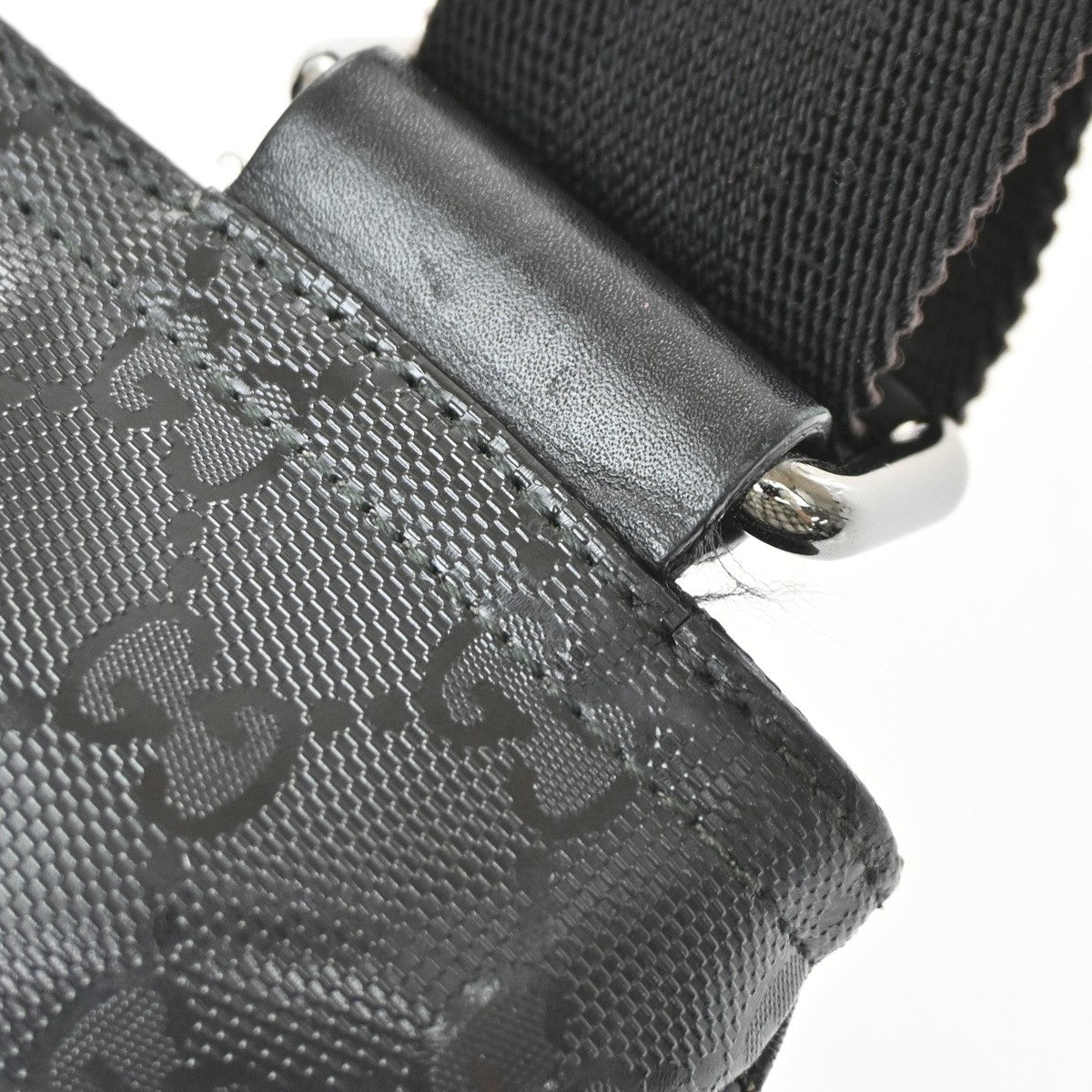 Gucci Crossbody GG Imprime, Black, Canvas, Crossbody Bag