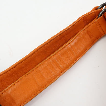 Bottega Veneta Campana Hobo Intrecciato Nappa, Orange, Leather, Shoulder Bag