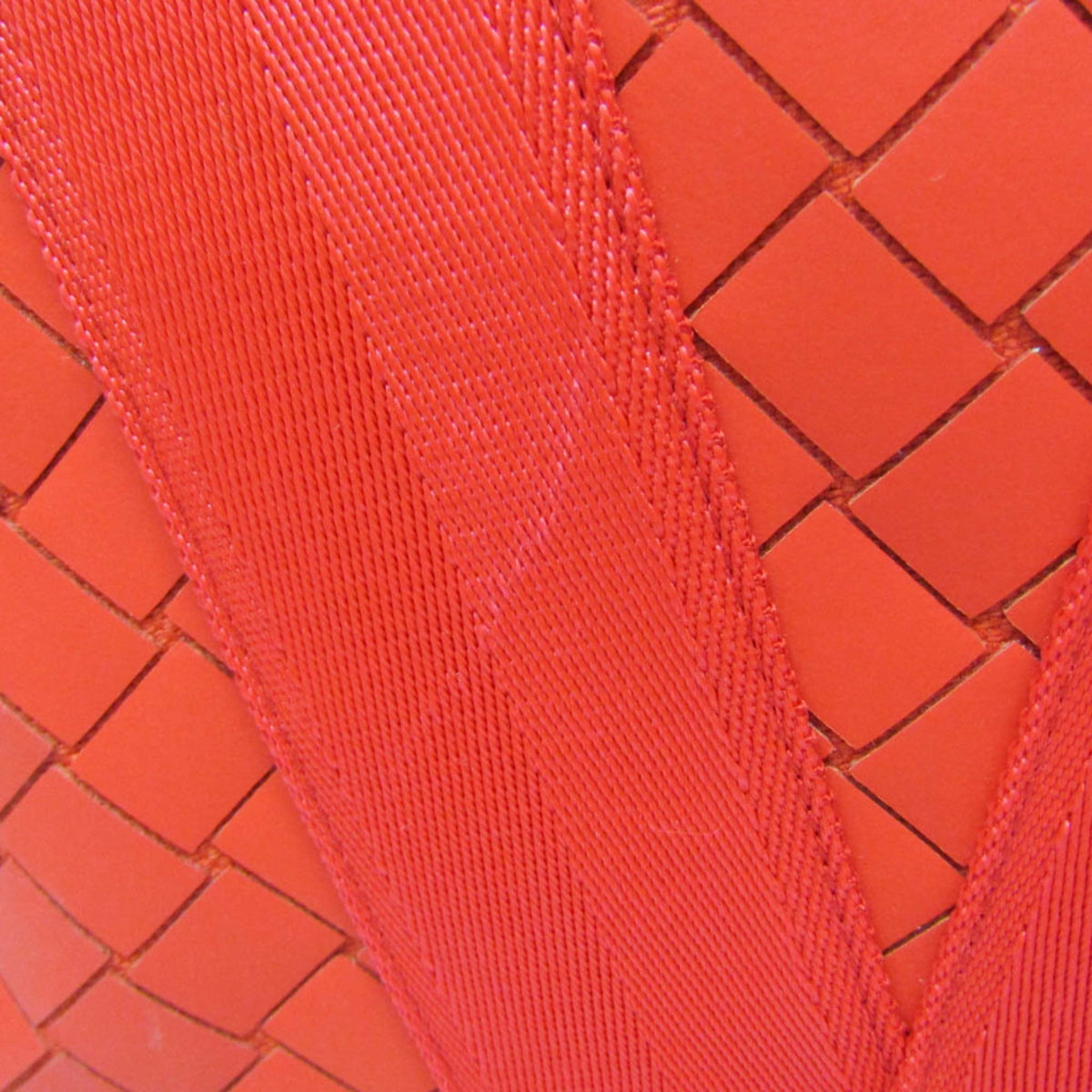 Bottega Veneta Fold-Over Intrecciato Effect Rubber, Red, Rubber, Backpack