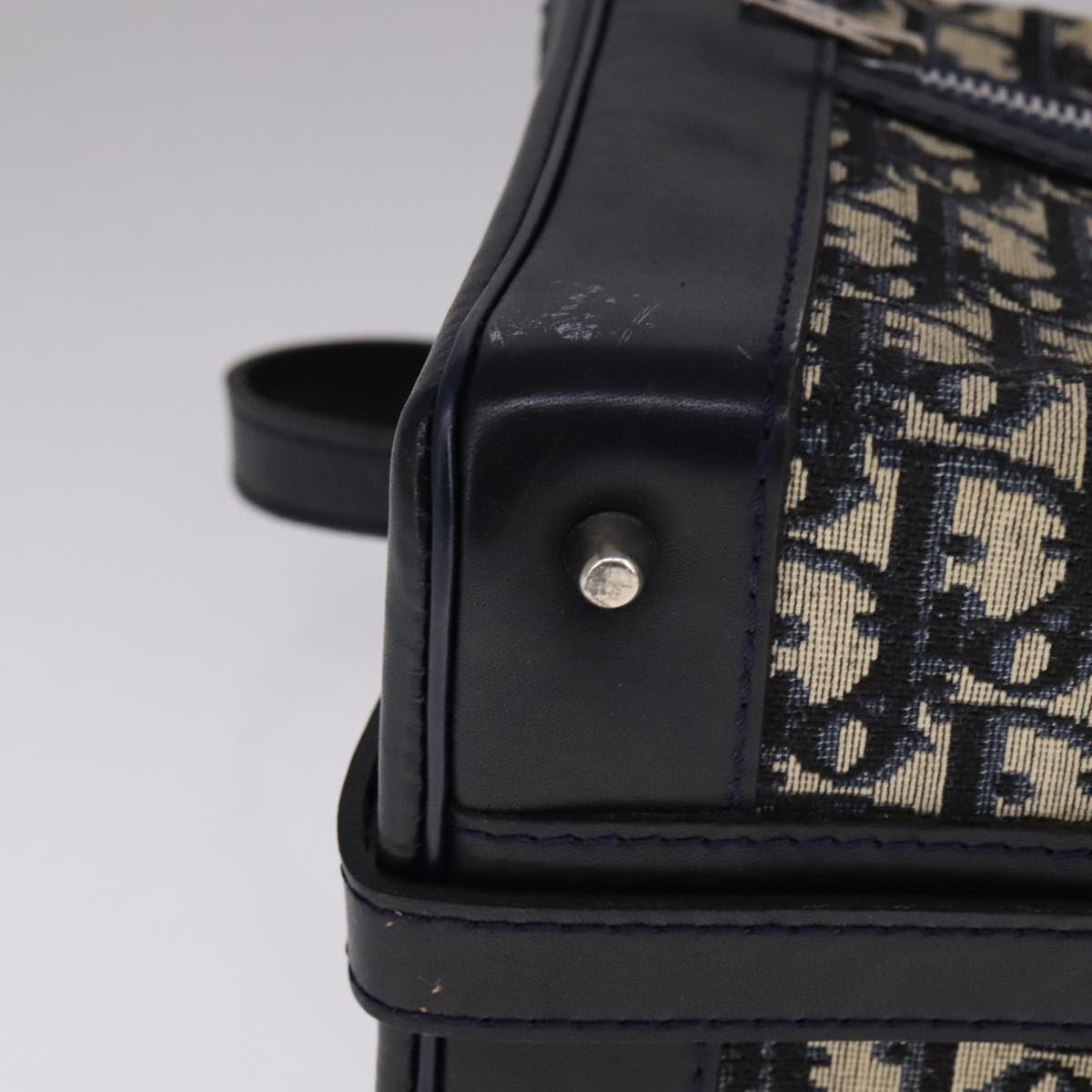 Dior Trotter, Navy, Canvas, shoulder