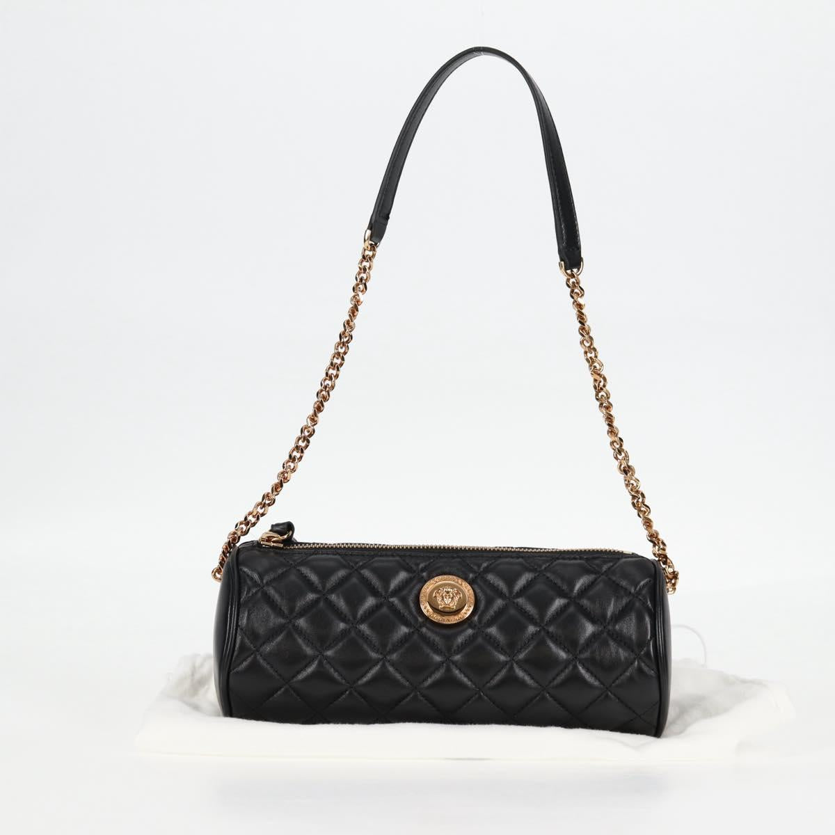 Versace Medusa, Black, Leather, shoulder