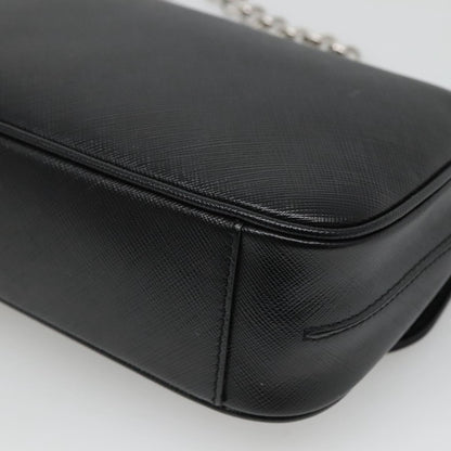 Salvatore Ferragamo Gancini, Black, Leather, shoulder