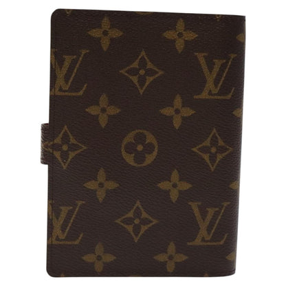 Louis Vuitton Agenda PM, Brown, Canvas, wallet