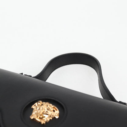 Versace Medusa, Black, Leather, handbag