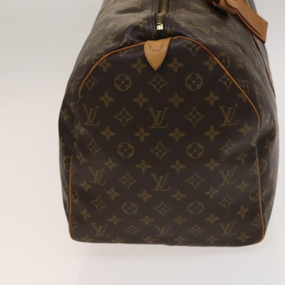 Louis Vuitton Keepall 55, Brown, Canvas, travel