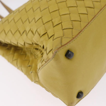 Bottega Veneta Belted Intrecciato Nappa, Yellow, Leather, Tote Bag
