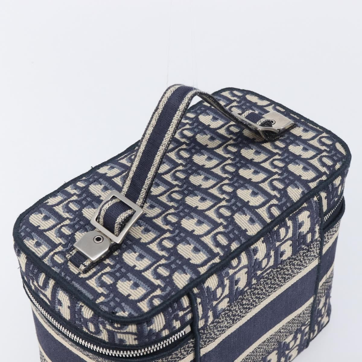 Christian Dior DiorTravel Vanity Case Oblique Canvas, Navy, Canvas, Handbag