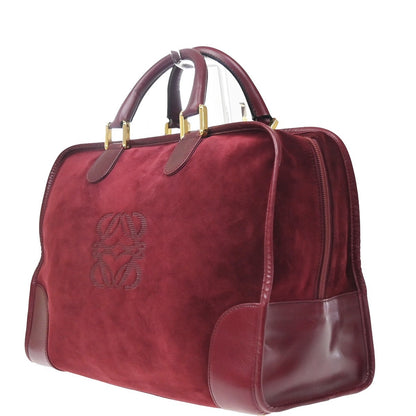 Loewe Amazona Suede, Burgundy, Suede, Handbag
