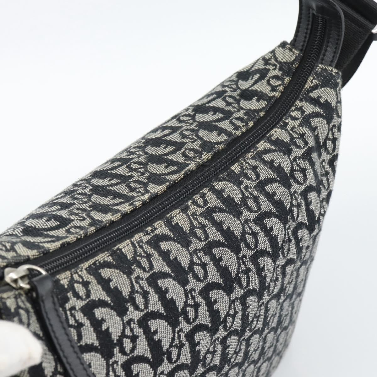 Christian Dior Vintage Trotter Messenger Diorissimo Canvas, Black, Canvas, Shoulder Bag