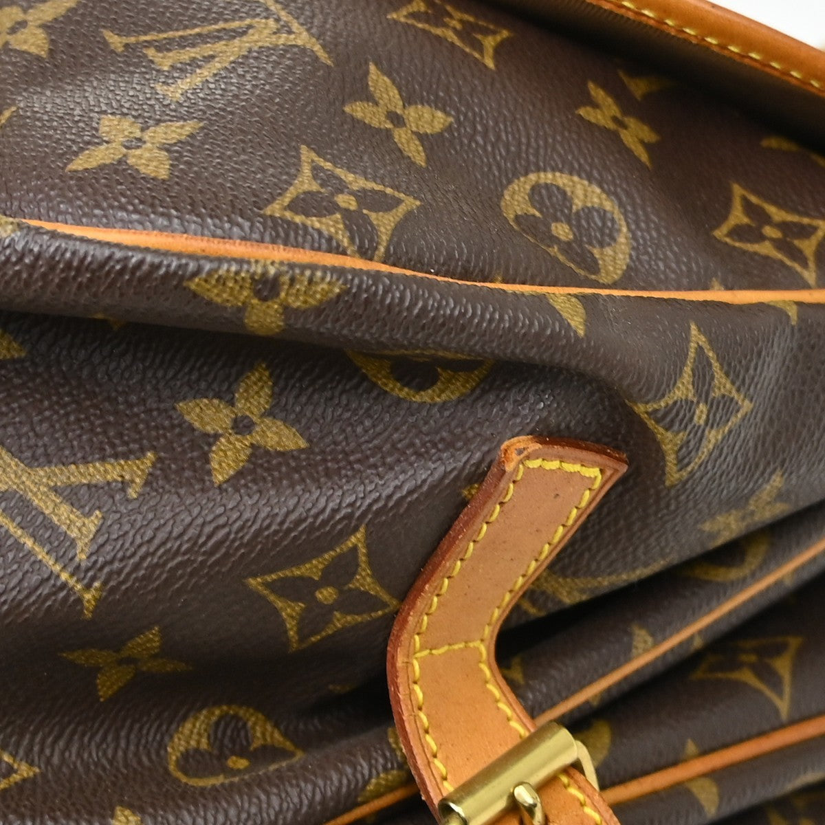 Louis Vuitton Saumur Monogram Canvas, Brown, Canvas, Shoulder Bag