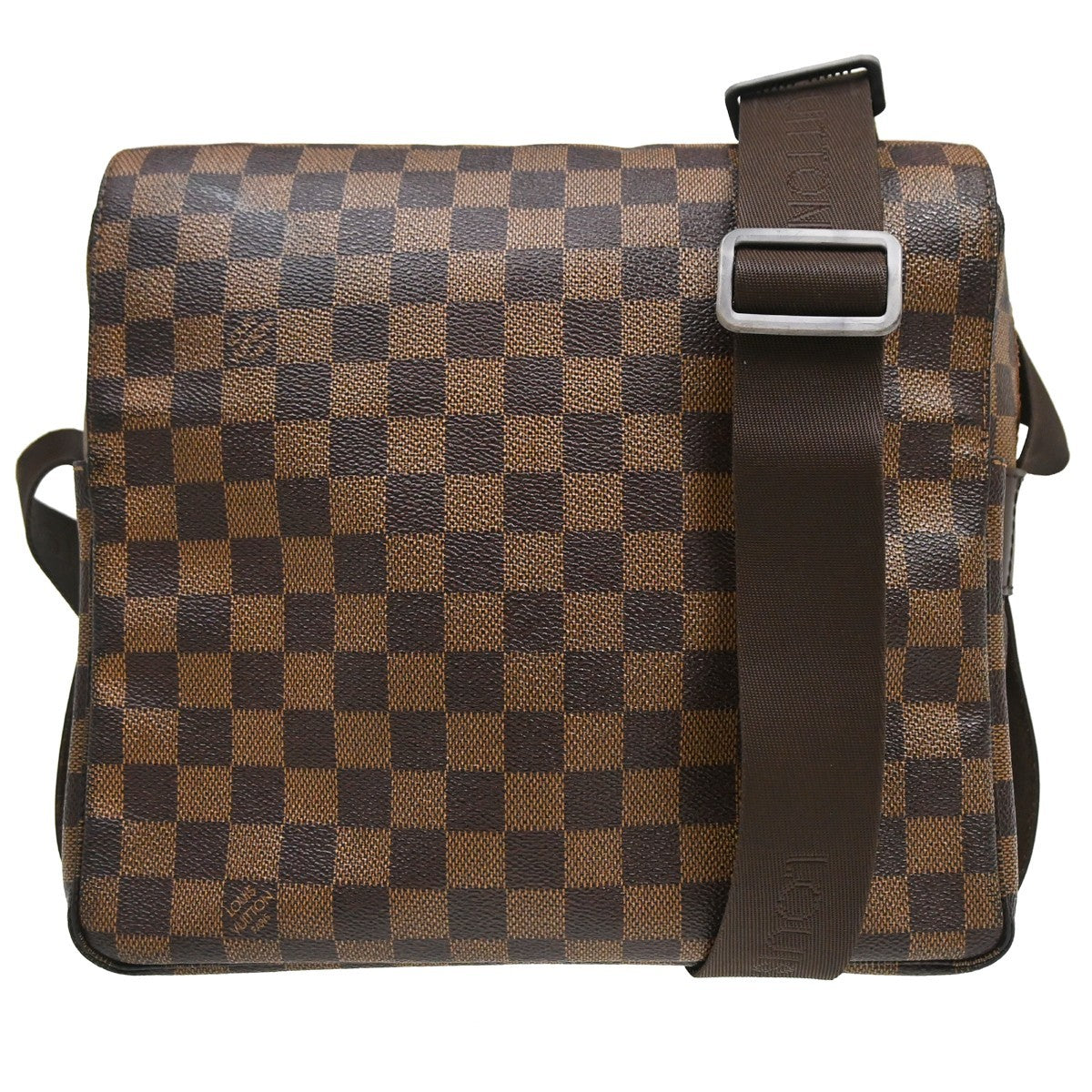 Louis Vuitton Naviglio Damier Ebene, Brown, Canvas, Shoulder Bag
