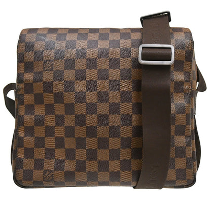 Louis Vuitton Naviglio Damier Ebene, Brown, Canvas, Shoulder Bag
