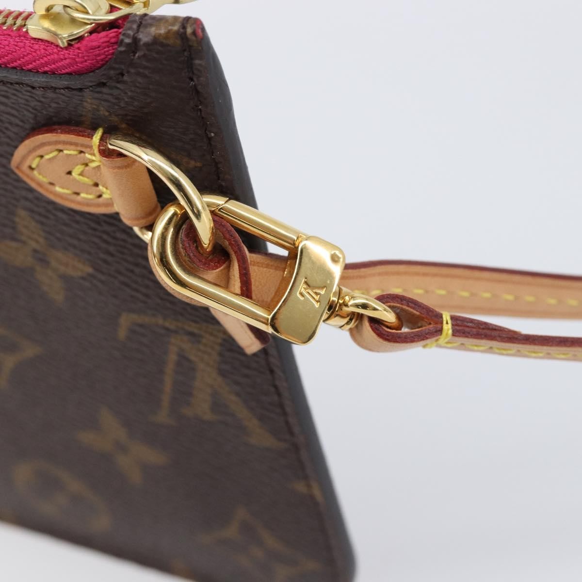 Louis Vuitton Neverfull Pochette Monogram Canvas, Brown, Canvas, Clutch