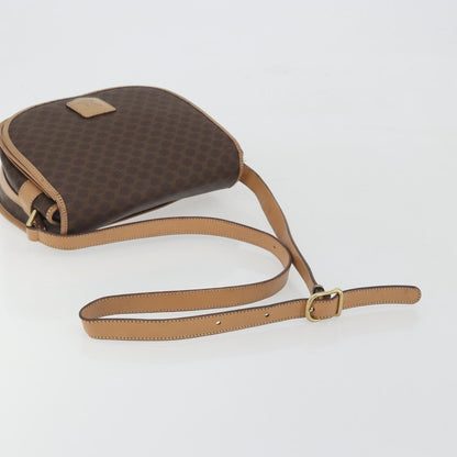 Celine Macadam Canvas, Brown, Canvas, Shoulder Bag
