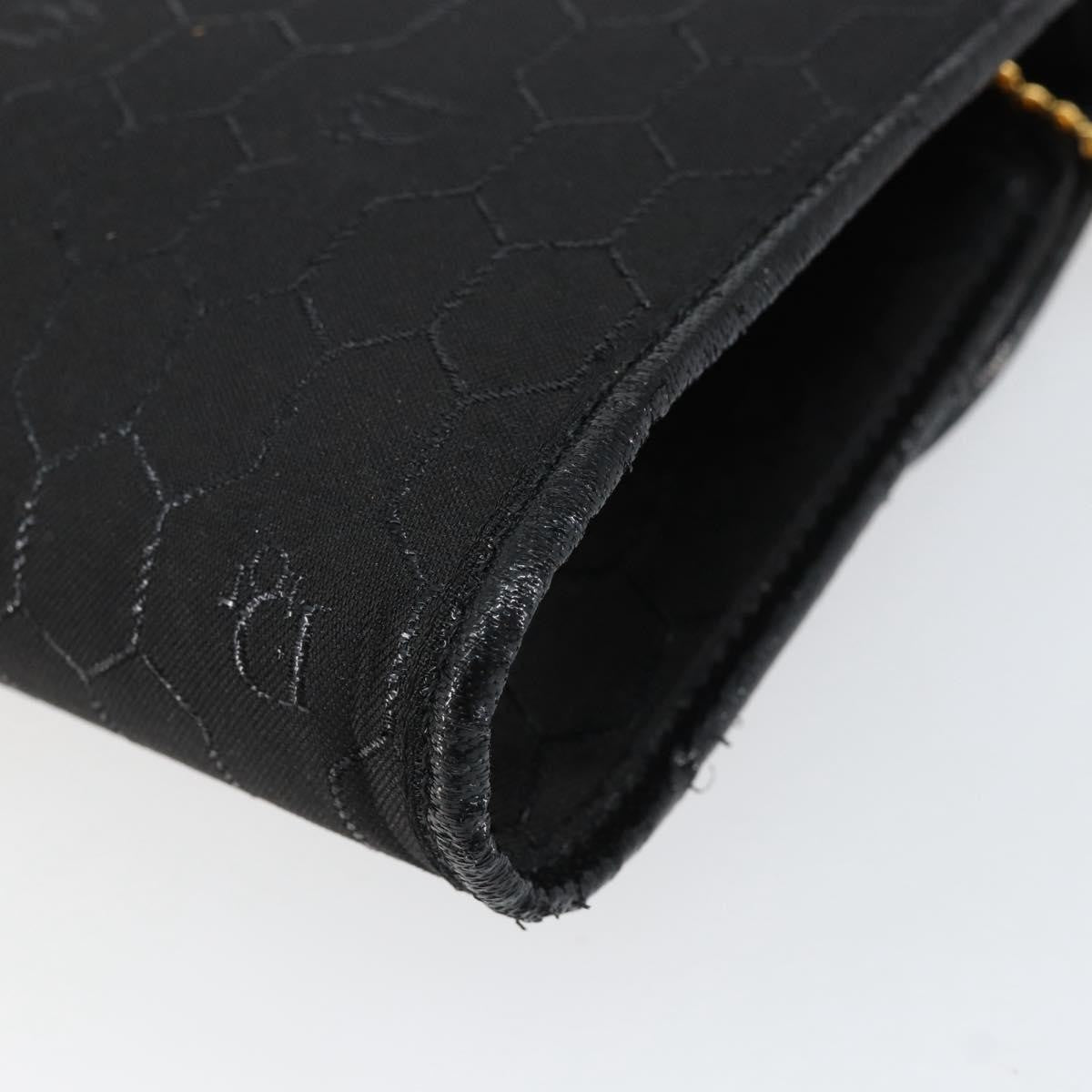 Christian Dior Vintage Honeycomb Canvas, Black, Canvas, Shoulder Bag