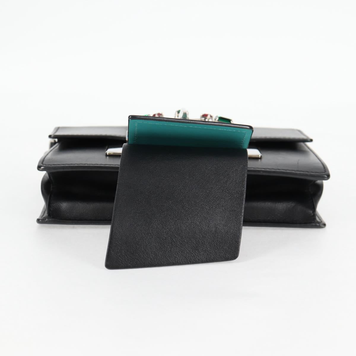Prada Ribbon, Black, Leather, shoulder