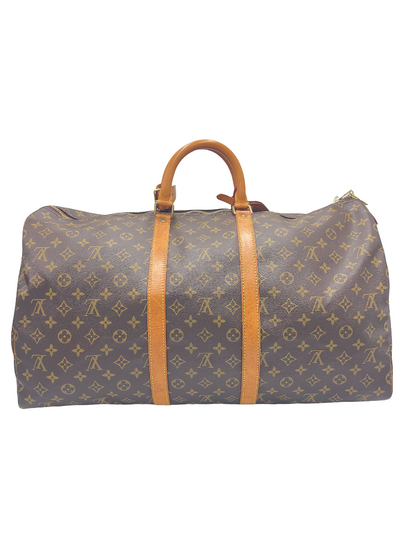 Louis Vuitton Keepall Bag Monogram Canvas, Brown, Canvas, Travel Bag