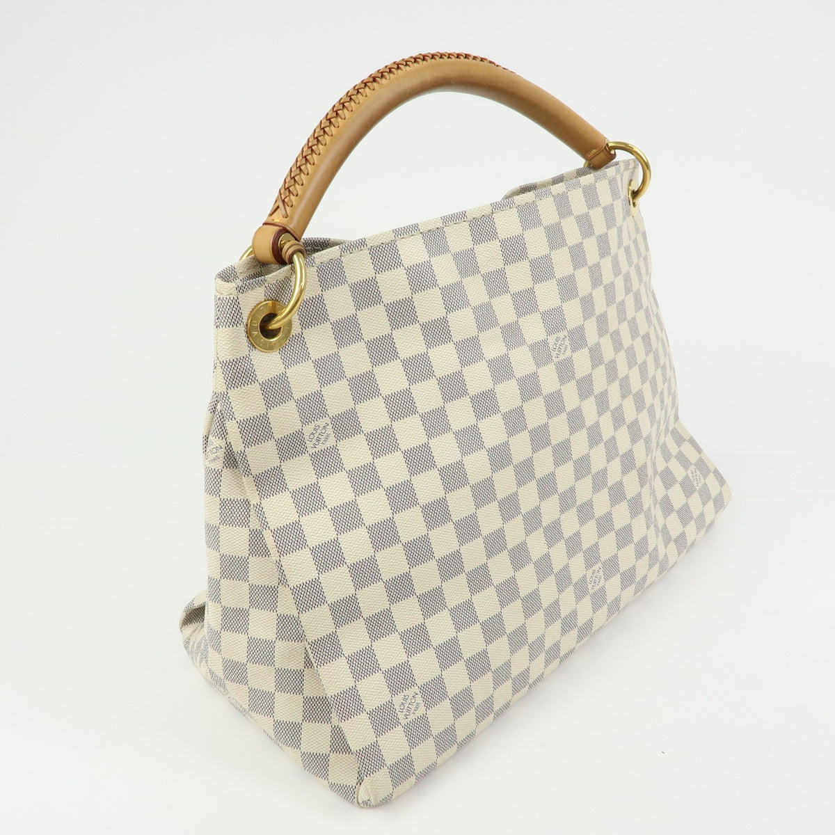 Louis Vuitton Artsy Damier, White, Canvas, Handbag
