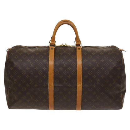 Louis Vuitton Keepall 55, Camel, Canvas, travel