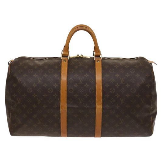 Louis Vuitton Keepall 55, Camel, Canvas, travel