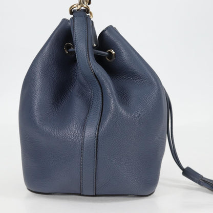 Gucci Bamboo, Blue, Leather, handbag