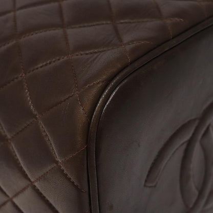 Chanel Vanity, Brown, Leather, clutch