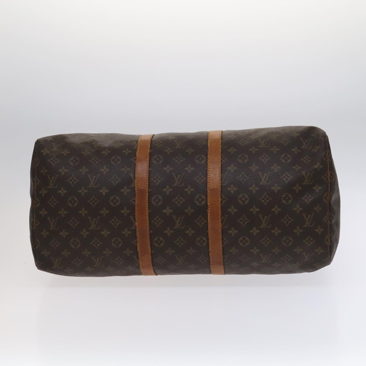Louis Vuitton Keepall 55, Brown, Canvas, travel